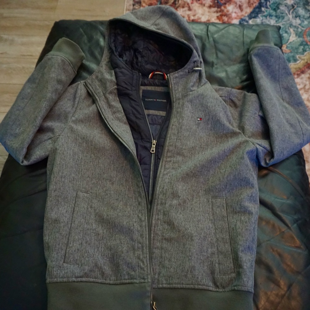Men’s Tommy Grey Insulated 3-in-1 Performance Jacket -Size S